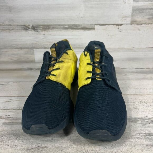 Nike Men Roshe Run Split Armory Navy Yellow Sneaker Shoes US 14 - Picture 4 of 8